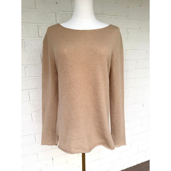 Vineyard Vines Small 100% Cashmere Tan Sweater Old Money Quiet Luxury Classic - Picture 1 of 6